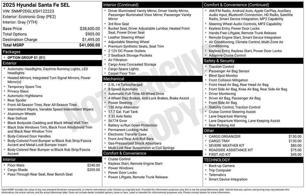 hyundai santa fe 2025 5NMP2DGLXSH122223 image hyundai santa fe 2025 5NMP2DGLXSH122223 image